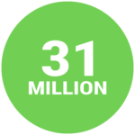 green 31 million icon